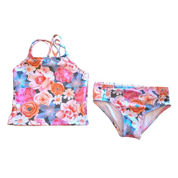 Dot Dot Smile Other - DotDotSmile Girls Size 8/10 Floral 2-Piece Tankini Swimsuit